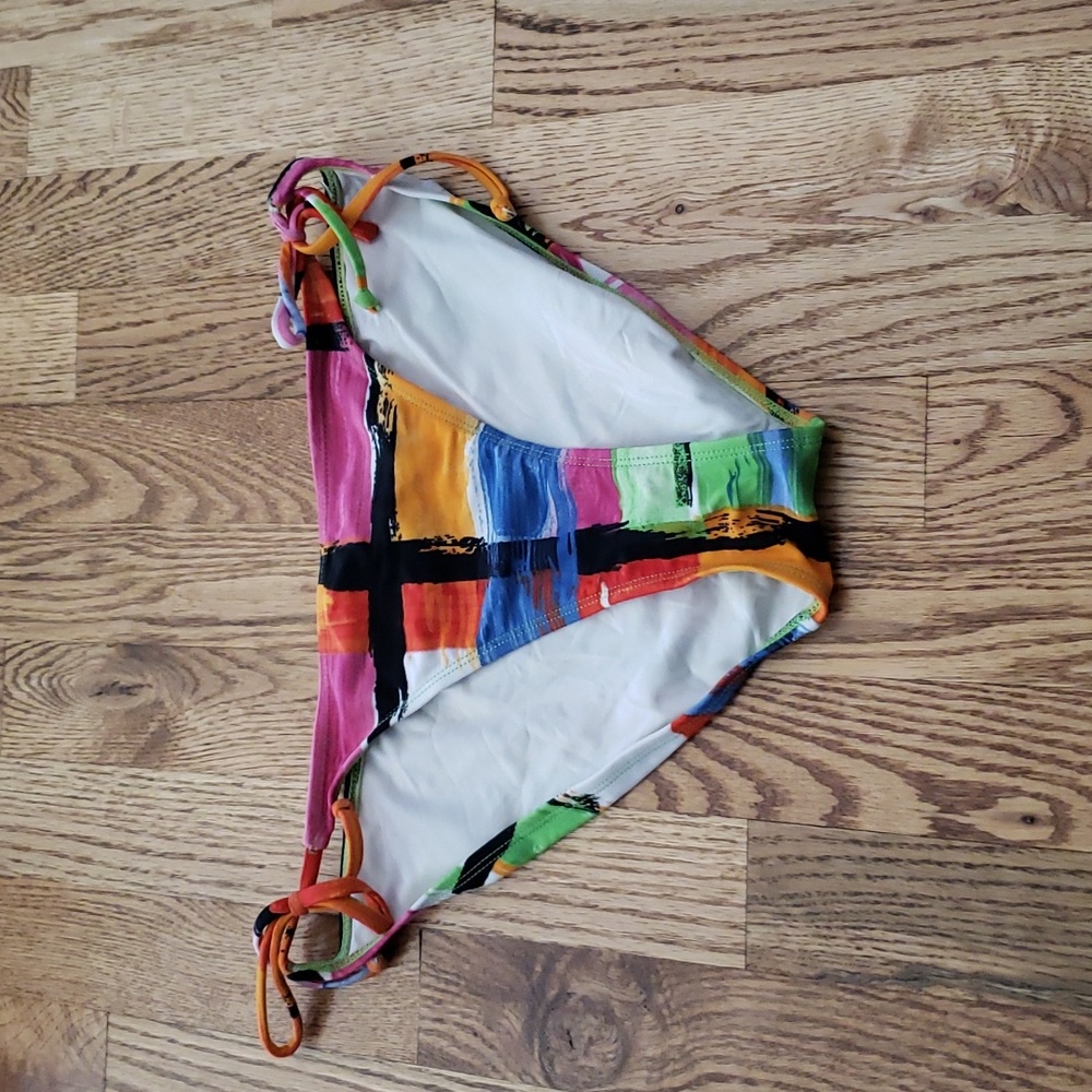(M) Oxygen Swim Color Block Art Deco Bikini Bottoms Swimwear Pool Beachwear